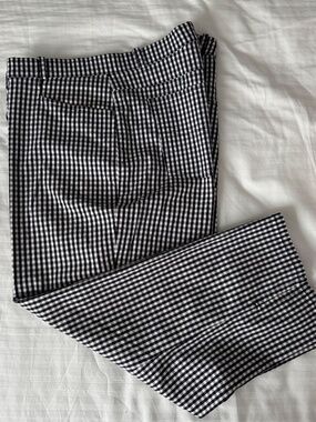 Olsen -  Black and White Gingham Capri Pants